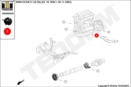 BMW 7 E38 PODUSZKA SILNIKA LEWA E38 98-01 na Arena.pl