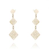 kolczyki ze stali szlachetnej pozłacanej kst2691