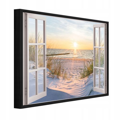Obraz W Ramie Na Płótnie Do Sypialni Salonu Okno 120x80 na Arena.pl