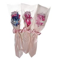 Bukiet Świeca Sojowa Kwiat Na Prezent Podziękowania Wesele Róża Różowa