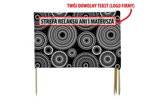 PARAWAN PLAŻOWY Białe koła z indywidualnym  napisem 5 PANELI 11.5 na Arena.pl