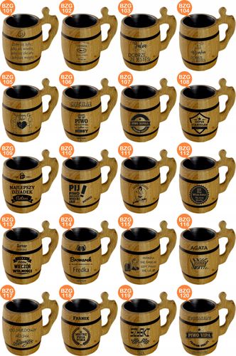 duży dębowy KUFEL do piwa z GRAWEREM napisem PREZENT DLA MAMY na Arena.pl