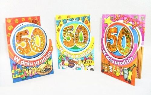 karnet B6 W dniu 50 urodzin  LAURKA 6380 na Arena.pl