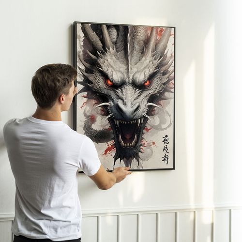 Plakaty w ramie  smok smoki 40x50 cm w czarnej ramie na Arena.pl