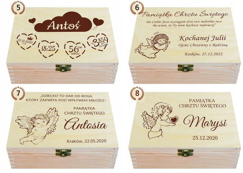 PUDEŁKO WSPOMNIEŃ PREZENT CHRZEST ROCZEK METRYCZKA zdjęcie 3