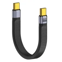 kabel usb-c krótki 13cm alogy wydajny 240w 40gbps z obsługą 8k/60hz czarny