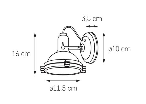 Lampa ścienna KASPA Nautilius na Arena.pl