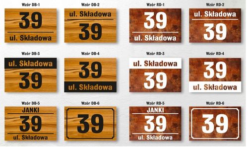 Tabliczka Tablica ADRESOWA ALUMINIOWA Numer domu DIBOND DUŻA na Arena.pl