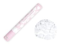 Konfetti pneumatyczne tuba białe płatki róż, 40 cm