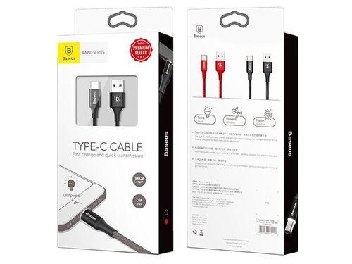 Kabel Baseus Rapid USB-C LED 1m Black na Arena.pl