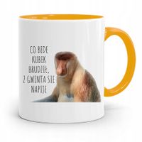 Kubek Żółty Nosacz Janusz Co Bede Kubek Brudził Z Nadrukiem Ze Zdjęciem