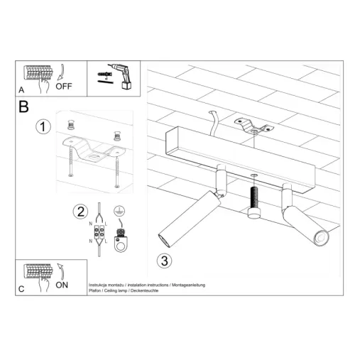 Plafon EYETECH 2 czarny na Arena.pl