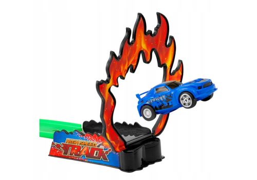 Tor wyścigowy z samochodem Pull-Back Gearbox 32 elementy na Arena.pl