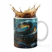 KUBEK CERAMICZNY 330ML DRUK - ZWIERZĘTA WĄŻ GADY