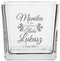 Wazon grawer PREZENT ślubny na ślub wesele