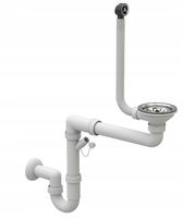 SYFON MANULANY JEDNOKOMOROWY PRZYŚCIENNY DO ZLEWU