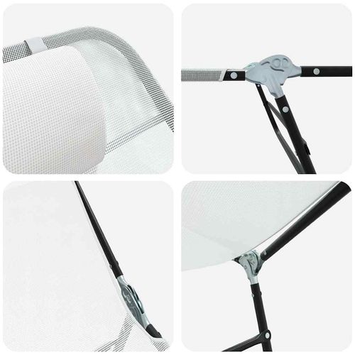 Składany leżak 2 pcs Kremowy 182 x 55 x 85.5cm Textilene na Arena.pl