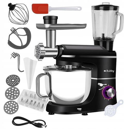 ROBOT KUCHENNY PLANETARNY MIKSER CZARNY MASZYNKA DO MIELENIA MIĘSA BLENDER na Arena.pl