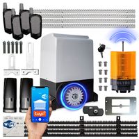 Napęd bramy PRZESUWNEJ ZESTAW 1500kg + 4 piloty + lampa LED + WIFI