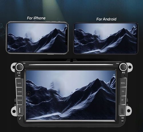 RADIO ANDROID 2DIN 4+64 GB 8 CALI VW PASSAT B6 B7 GOLF 5 V 6 VI SKODA na Arena.pl