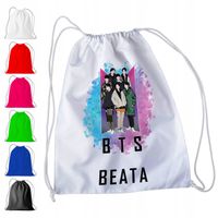 WOREK PLECAK SPORTOWY NA WF DLA DZIECI - BTS + IMIĘ! KPOP KOREA HALLYU ARMY
