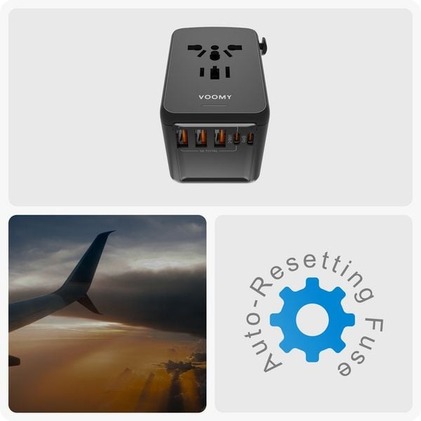 VOOMY Y30 Adapter Podróżny 3x USB-A 2x USB-C zdjęcie 6