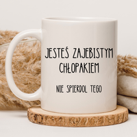 CHAMSKI KUBEK BEZ CENZURY | ŚMIESZNY PREZENT | DO PRACY BIURA DOMU | 330 ml