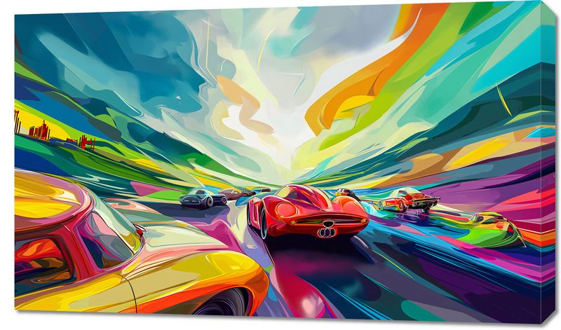Obraz 100x60cm Wyścig Przy Barwach zdjęcie 1