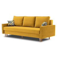 Kanapa ETNA PRO  z funkcją spania, drewniane nóżki