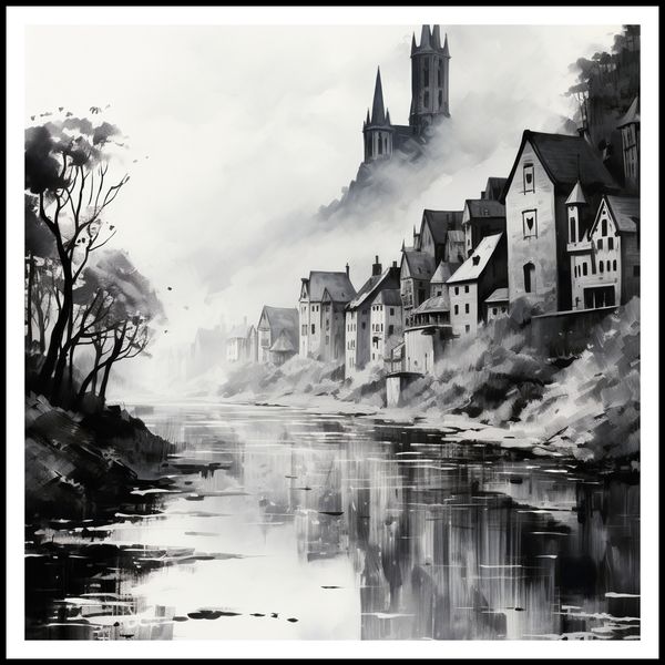 Plakat 100x100cm Mglisty Refleks zdjęcie 3