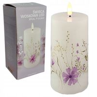 ŚWIECA WOSKOWA LED KWIATY ŚWIECZKA NA BATERIE OZDOBA Z EFEKTEM PŁOMIENIA