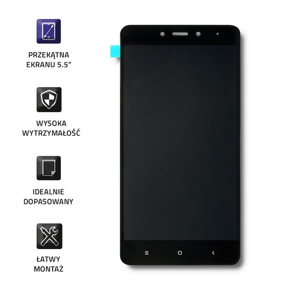 Qoltec Wyświetlacz dotykowy LCD do Xiaomi RedMi Note 4 zdjęcie 3