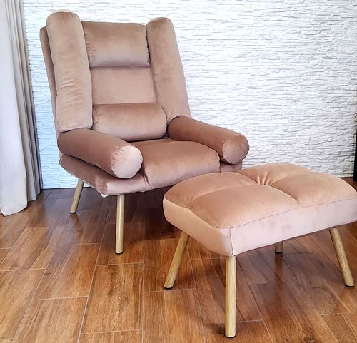 FOTEL TOKIO ROZKŁADANY Z PODNÓŻKIEM N. ZŁOTA BL06 na Arena.pl