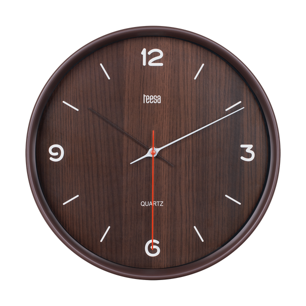 ZEGAR ŚCIENNY 30 CM CIEMNY BRĄZ TEESA zdjęcie 3