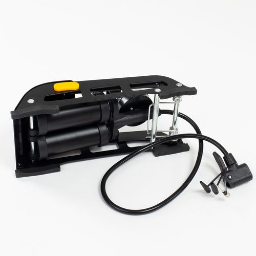 Pompka Nożna Rowerowa Samochodowa Dwutłokowa Z Manometrem na Arena.pl