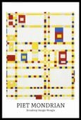 Plakat 40x60cm Design Broadway, Mondrian Vintage do Salonu