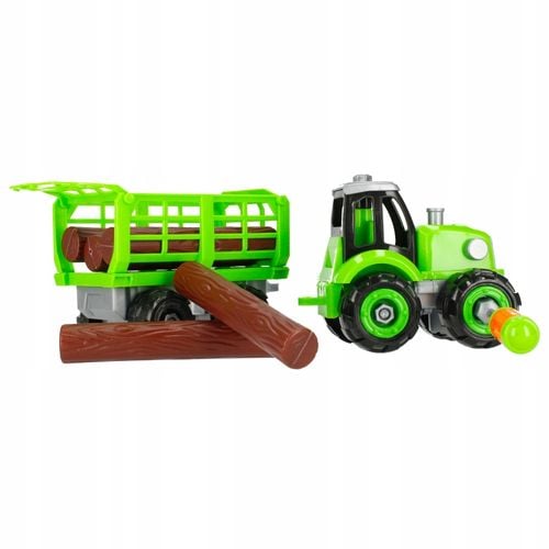 Traktor do skręcania z przyczepą do bali drzewa na Arena.pl