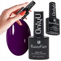 lakier hybrydowy do paznokci głęboki fiolet z połyskiem uv onlyu 7,3ml