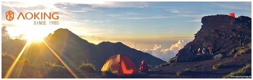 Plecak turystyczny 40l AOKING, niebieski, z miejscem na bukłak na Arena.pl