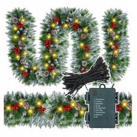 Girlanda świąteczna LED choinkowa 310cm PREMIUM ośnieżona lampki zielona XL