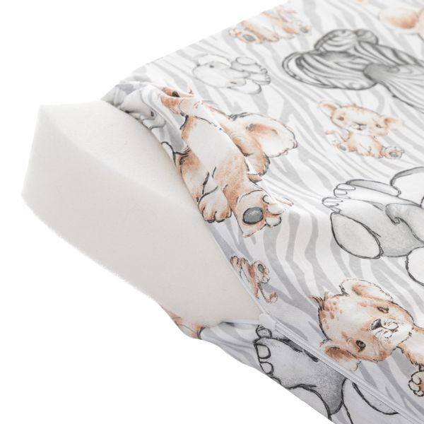 Materac do łóżeczek dziecięcych STANDARD KIDS 120x60 cm zebra i lew zdjęcie 4