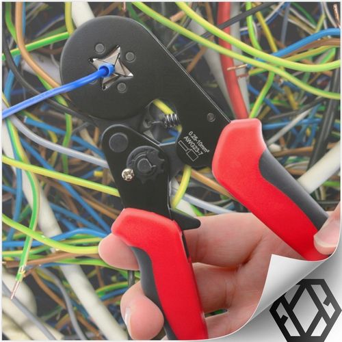 ZACISKARKA PRASKA DO KONEKTORÓW KOŃCÓWEK KABLI TULEJEK 0.25-10mm² na Arena.pl