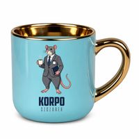 Korpo-szczurek - elegancki kubek na prezent Niebieski KORPOHUMOR ŚMIESZNY