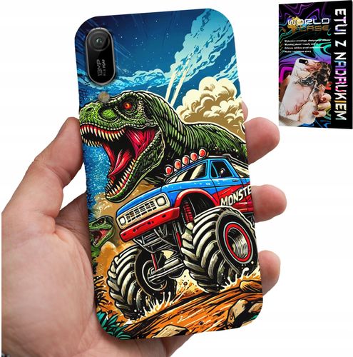 ETUI DO HUAWEI Y6 2019 -DINOZAUR W MONSTERTRUCKU WZORY DLA DZIECI na Arena.pl