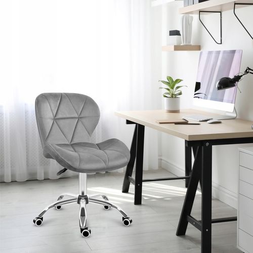 Fotel biurowy obrotowy MARK ADLER szary welurowy tapicerowany do na Arena.pl