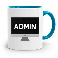 Kubek Błękitny Informatyka Programisty Admin Z Nadrukiem Ze Zdjęciem