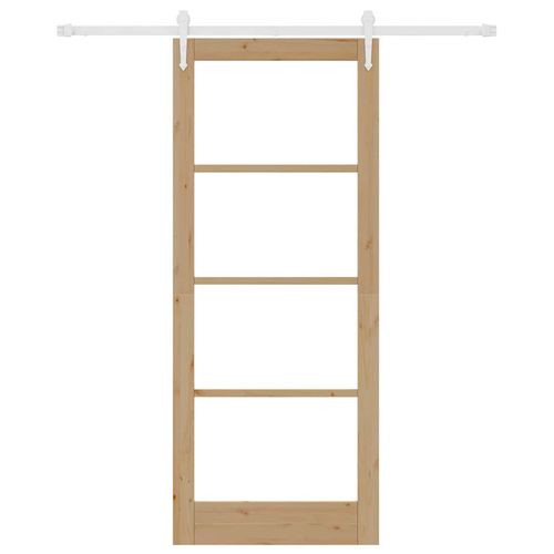 Drzwi Przesuwne Brązowy 86 x 211 cm Drewno i metal na Arena.pl