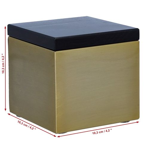 Stalowe złote pudełko na prochy Mini urna Krzyż / tabliczka na Arena.pl