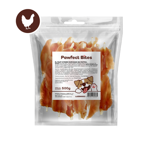 Przysmaki dla psa filet z piersi kurczaka 500g PAWFECT BITES na Arena.pl