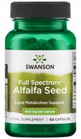 SWANSON Full Spectrum ALFALFA 400mg 60kaps LUCERNA